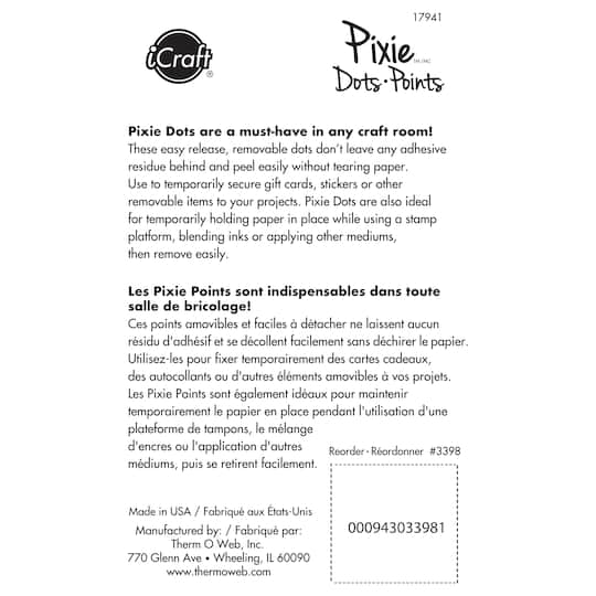iCraft® Pixie™ Clear Adhesive Dots, 225ct.